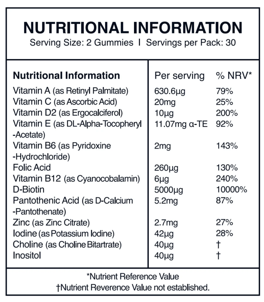 Hair Vitamins 90 Day Supply - UKLASH