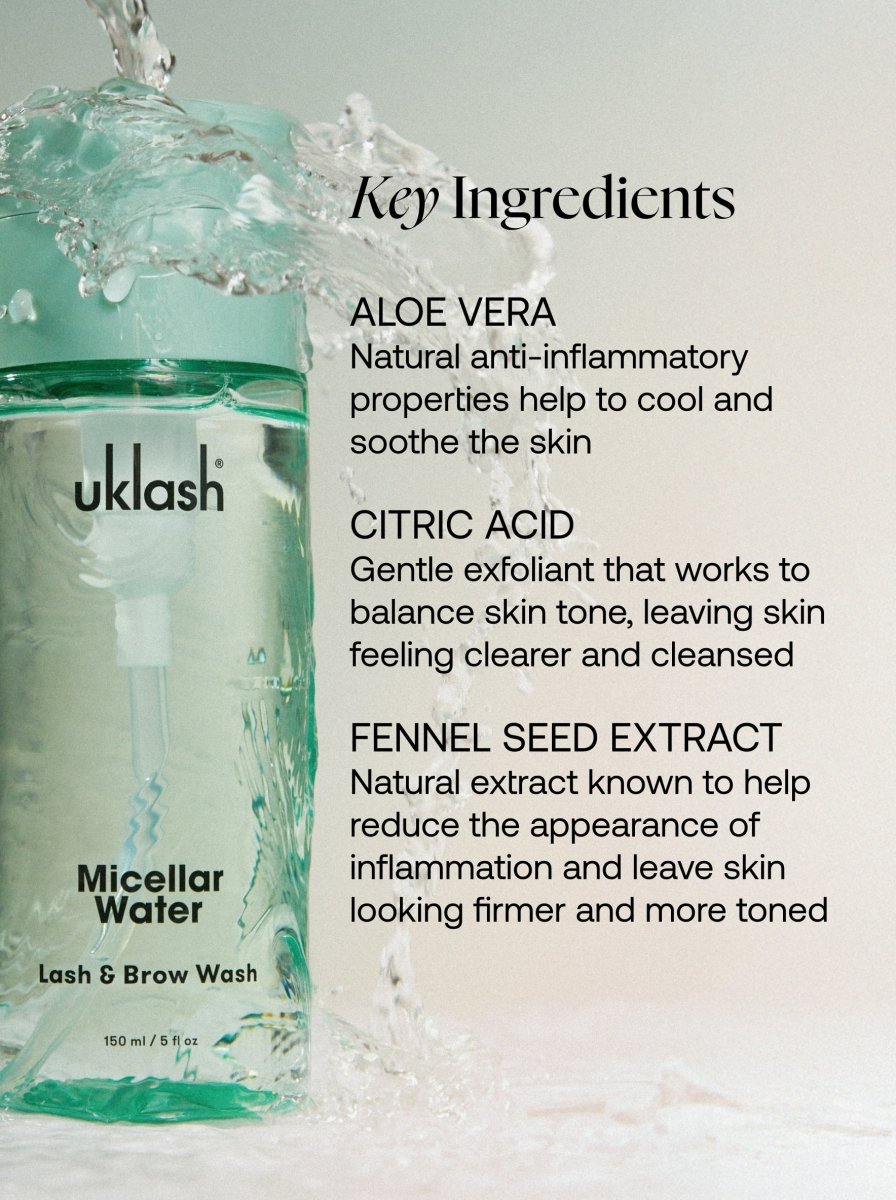 Micellar Water Lash & Brow Wash - UKLASH